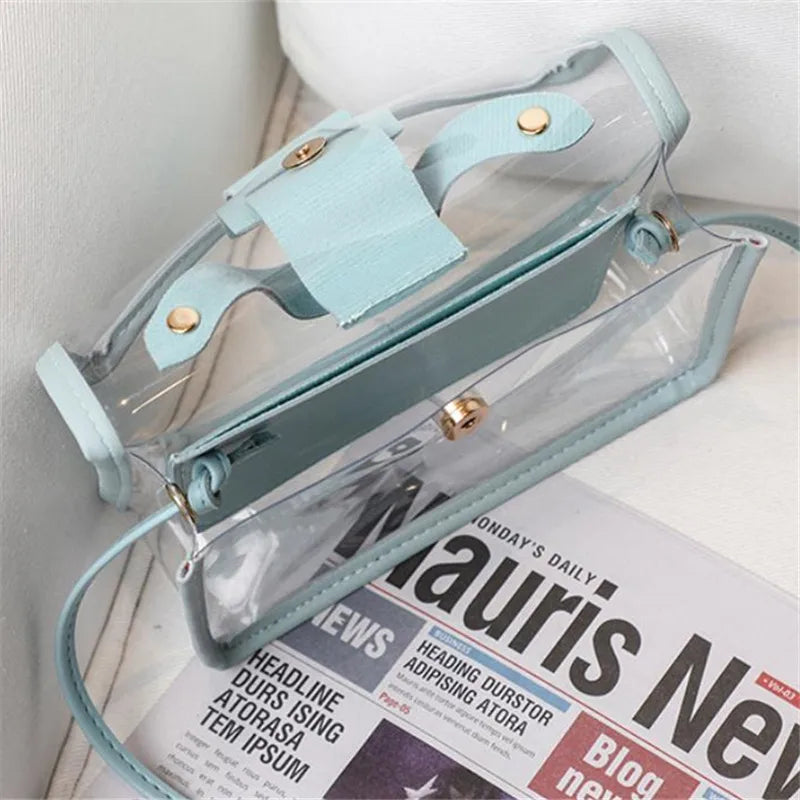 Clear PVC Mini Crossbody Bag for Women – Transparent Jelly Purse