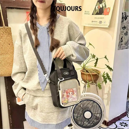 Mini Ita Bag Crossbody – Transparent Window Kawaii Shoulder Bag for Students