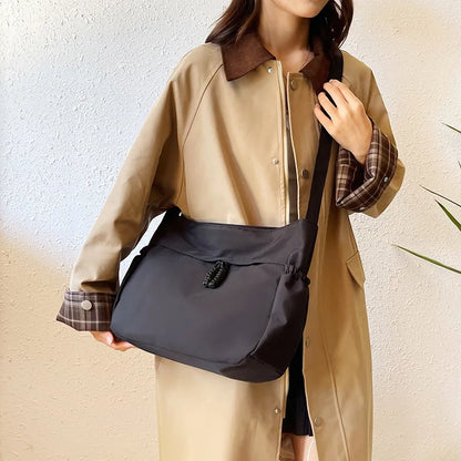 Canvas Shoulder Bag Large Capacity Nylon Underarm Tote