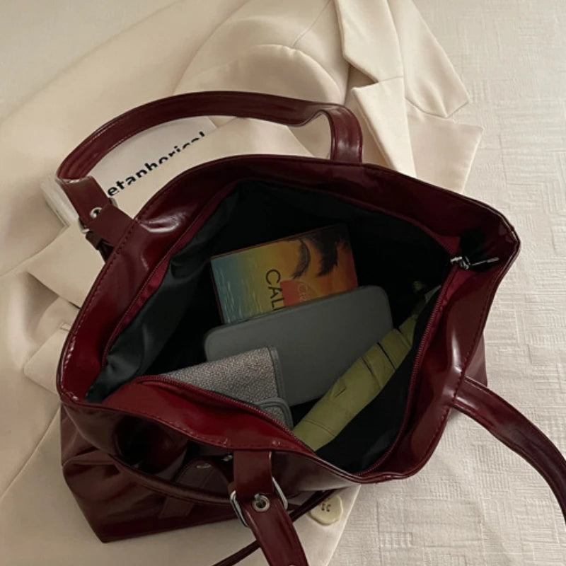 Large Capacity Women S Shoulder Bag Tote Commuter Simple Vintage Cross-Border Style Versatile