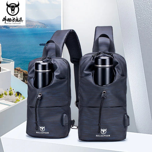Oxford Cloth Wear-Resistant Kettle Chest Bag Men S Shoulder Crossbody Large Capacity Multi-Function