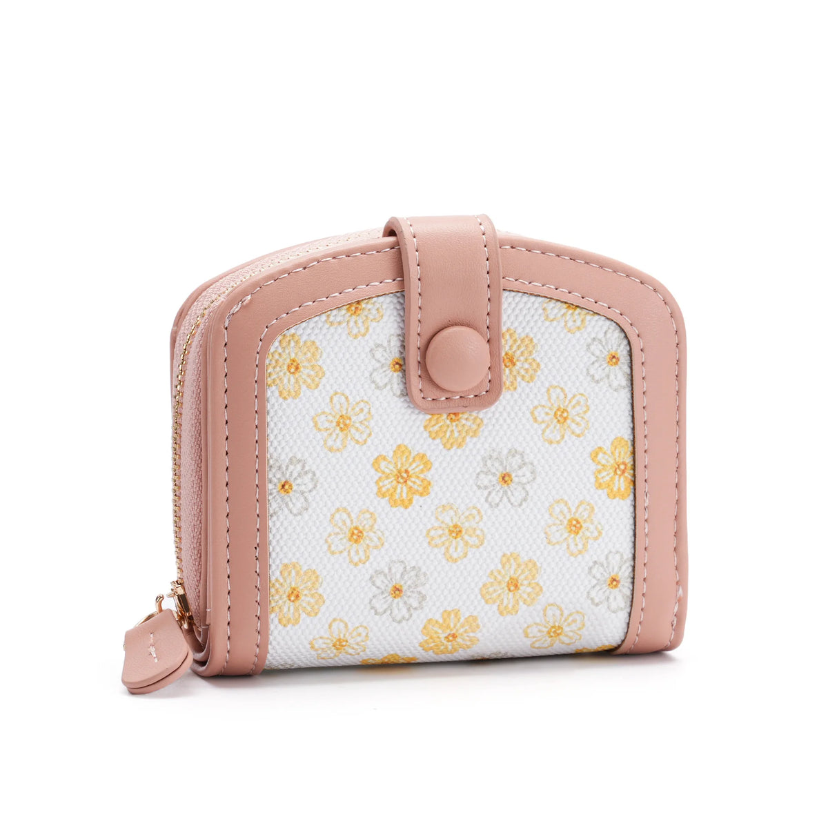 Floral Fashionable Simple Color-Blocking Zipper Buckle