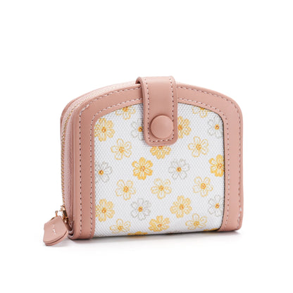 Floral Fashionable Simple Color-Blocking Zipper Buckle