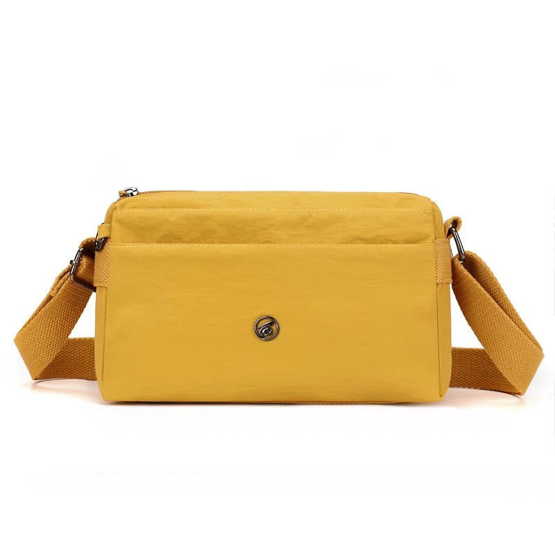 Lightweight Nylon Crossbody Bag – Multi-Pocket Shoulder Bag