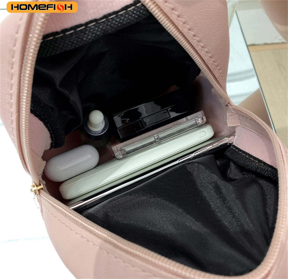 Homefish Rhombus Plaid Pattern Bag Large Capacity Shoulder Crossbody Casual Cell Phone Backpack