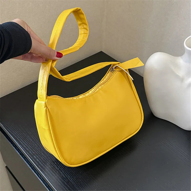 PU Leather Shoulder Bag – Chic Small Square Underarm Bag for Women