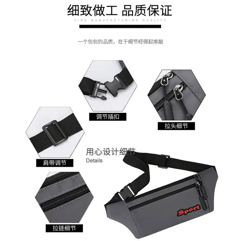 Men S Cross-Body Multi-Function Chest Bag Outdoor Sports Mobile Phone Light Women Shoulder