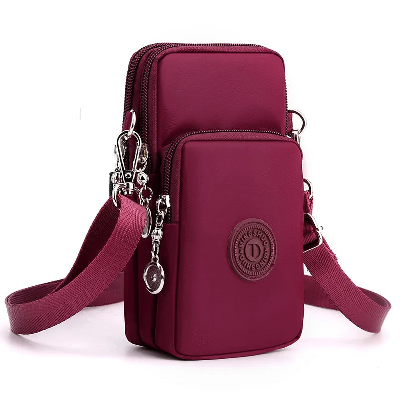 Crossbody Phone Bag with Headphone Hole & Adjustable Strap