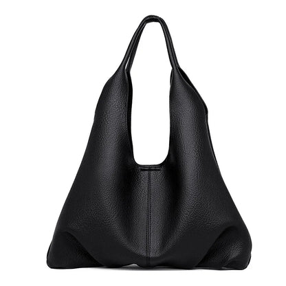 Oversized Soft Leather Hobo Tote Bag Spacious Stylish Versatile Handbag Armpit Shoulder Bags