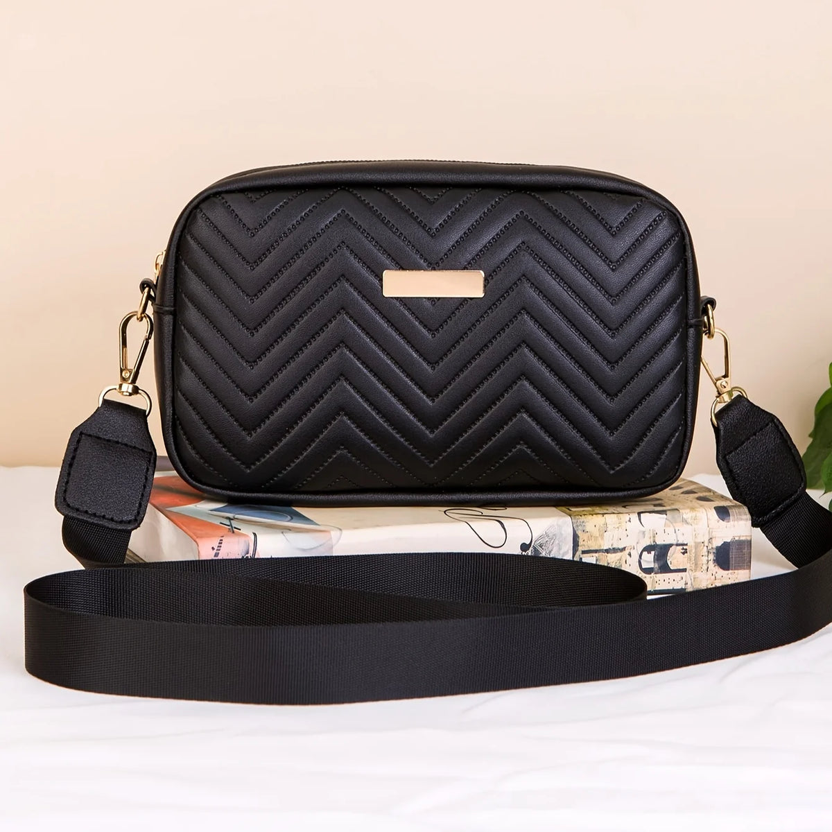 Quilted Crossbody Bag Small PU Leather Shoulder Purse