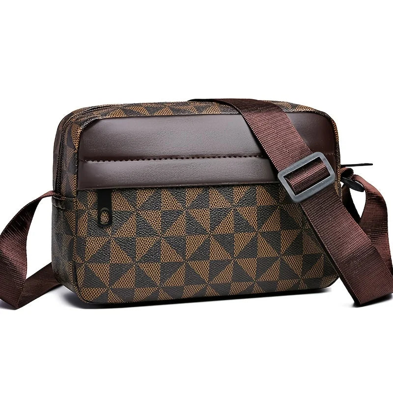 Checkered Square Crossbody Bag for Work & Casual Use