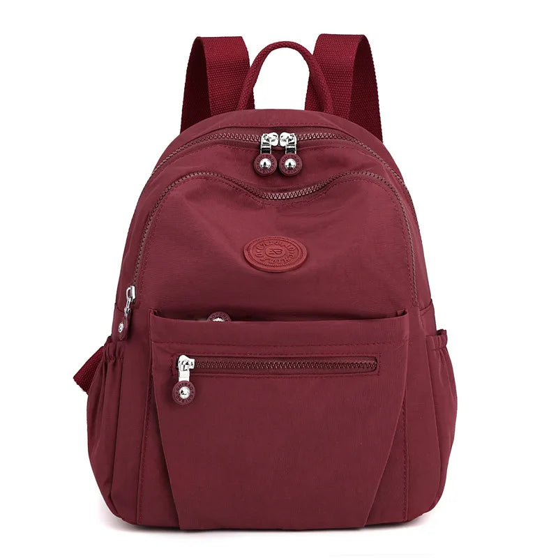 Multi-Pocket Nylon Tote Bag Lightweight Nylon Backpack Women - Waterproof