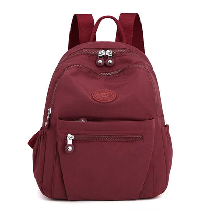 Multi-Pocket Nylon Tote Bag Lightweight Nylon Backpack Women - Waterproof
