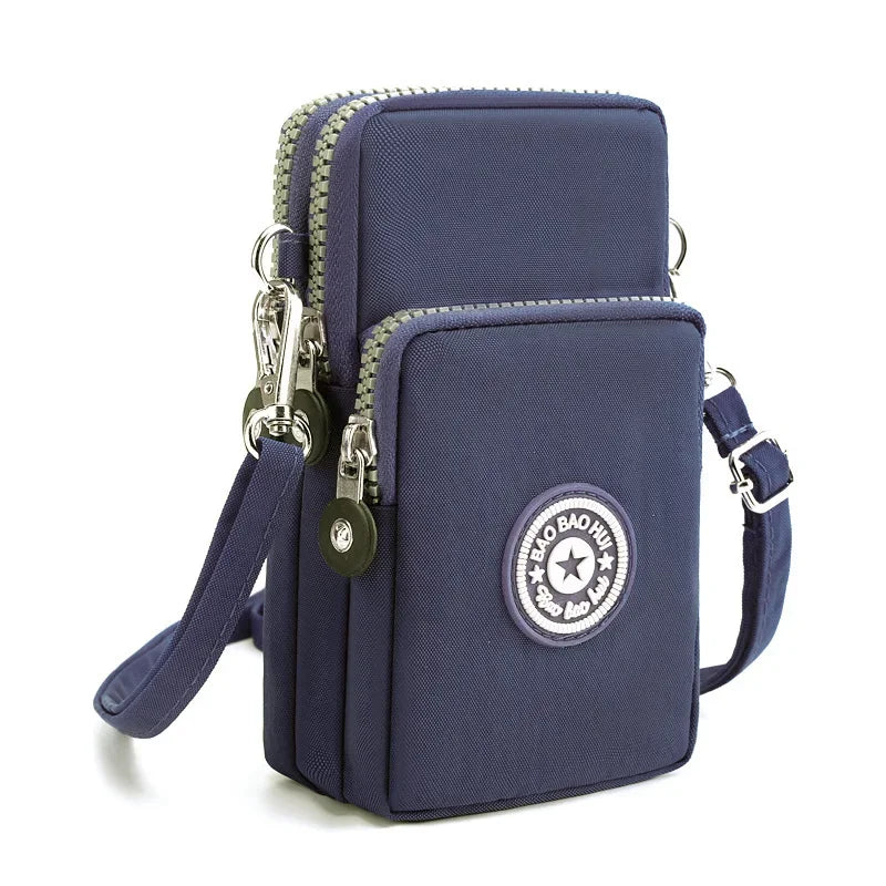 Women's Crossbody Phone Bag – Casual Nylon Shoulder Bag