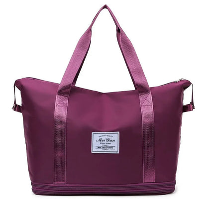 Double Extended Large Capacity Travel Bag Dry Wet Separation Lightweight Storage Student Luggage