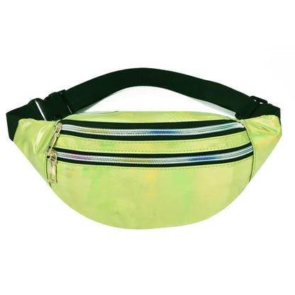 Ladies Laser Waist Bag Pu Multi-Function Color One Shoulder Sling Large Capacity Mobile Phone