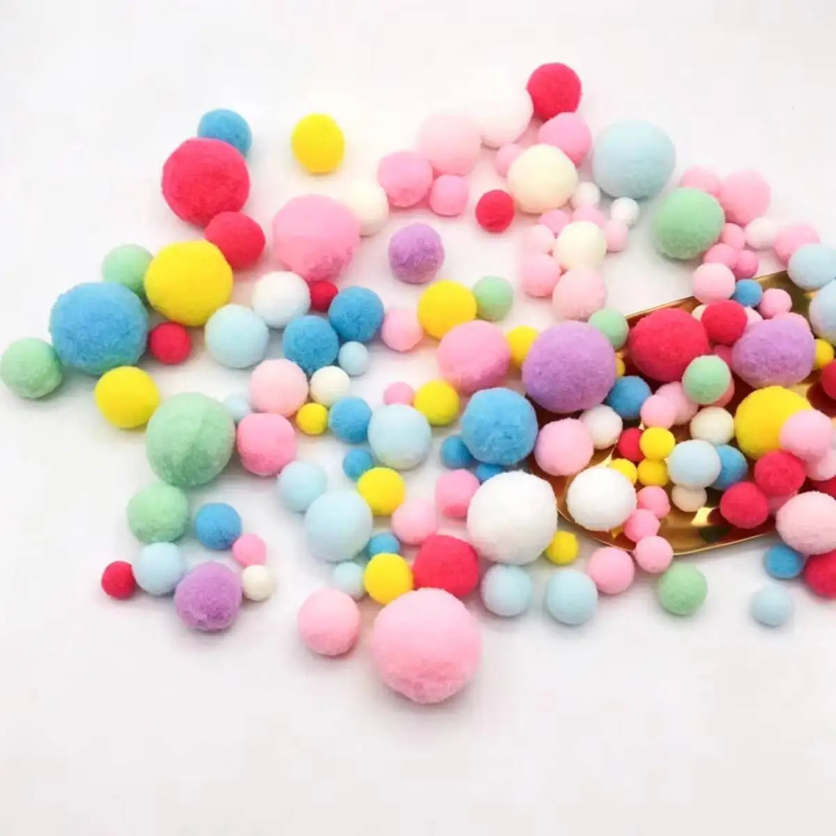 Mixed Size Pompom Balls Set – DIY Bag & Hair Accessories
