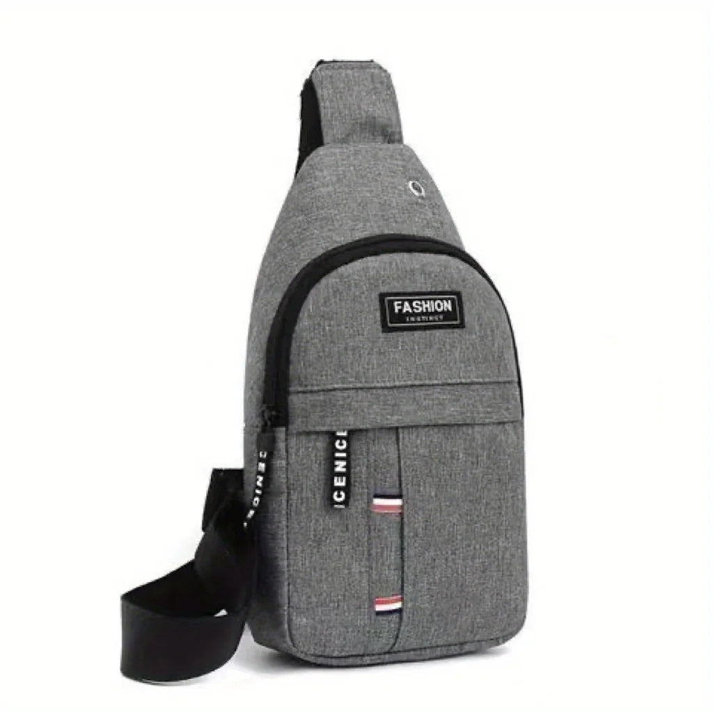 Men S Nylon Sling Bag Multi-Pocket Crossbody Chest Pack Travel Sports Crossbody Bag