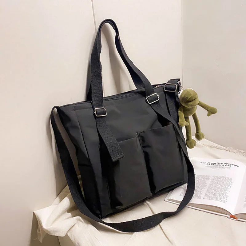 Large Capacity Nylon Tote Bag for Women – Waterproof Shoulder & Crossbody