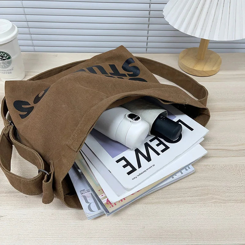 Canvas Messenger Bag – Vintage Retro Large Capacity Shoulder Bag