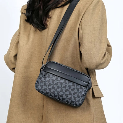 Checkered Square Crossbody Bag for Work & Casual Use