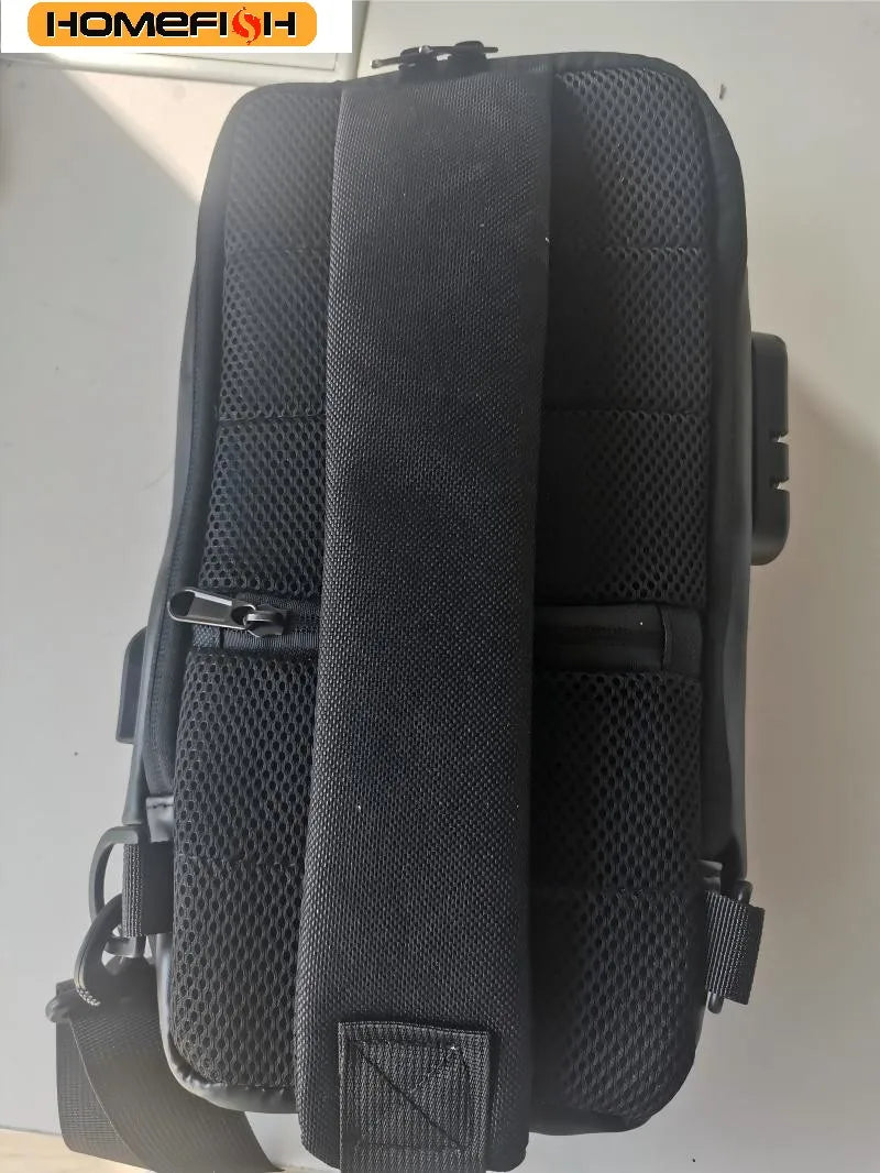 Homefish Usb Crossbody Bag Anti-Theft Shoulder Bags Waterproof Oxford Waist Multifunction Short