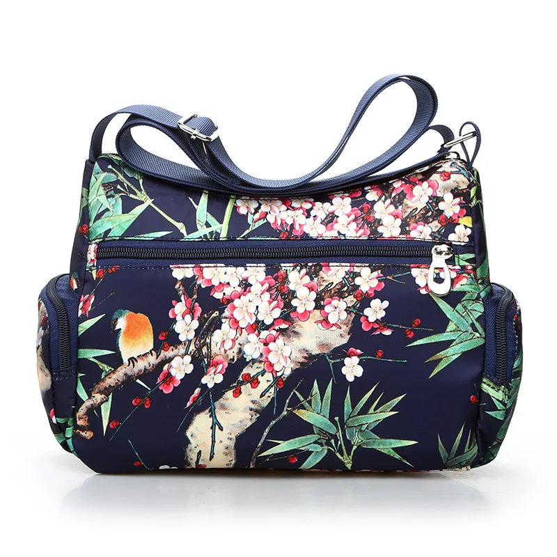 Crossbody Bag for Women – Lightweight Nylon Shoulder Purse with Multi-Pocket Design