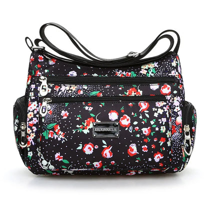 Crossbody Bag for Women – Lightweight Nylon Shoulder Purse with Multi-Pocket Design