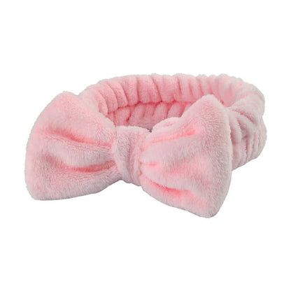 Coral Fleece Spa Headband & Wristband Skincare Set