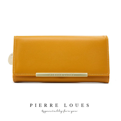 Women S Long Purse Pure Color Simple Large Capacity Mobile Phone Storage Multi-Function Hand