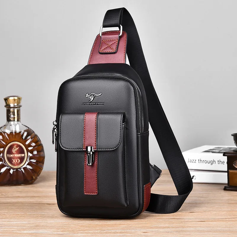 Fashionable Single-Shoulder Bag Contrasting Colors Large Capacity Mobile Phone Storage