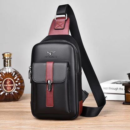 Fashionable Single-Shoulder Bag Contrasting Colors Large Capacity Mobile Phone Storage