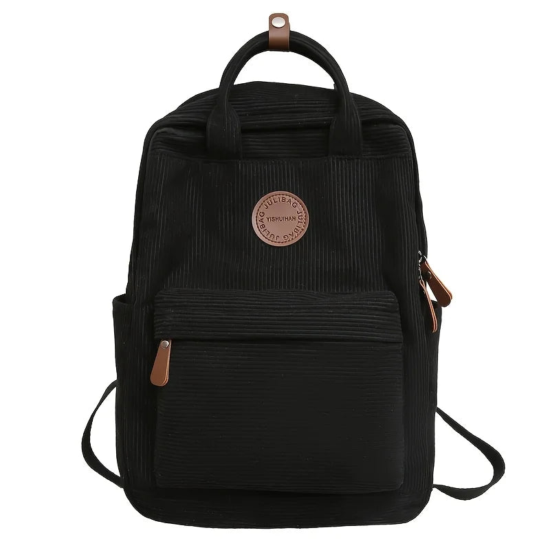 Corduroy Backpack for Teens – Casual School & College Bag
