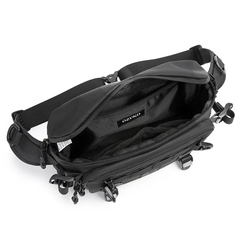 Men S Single-Shoulder Crossbody Bag Outdoor Waterproof Oxford Fabric Large-Capacity Multi-Functional