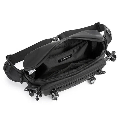 Men S Single-Shoulder Crossbody Bag Outdoor Waterproof Oxford Fabric Large-Capacity Multi-Functional