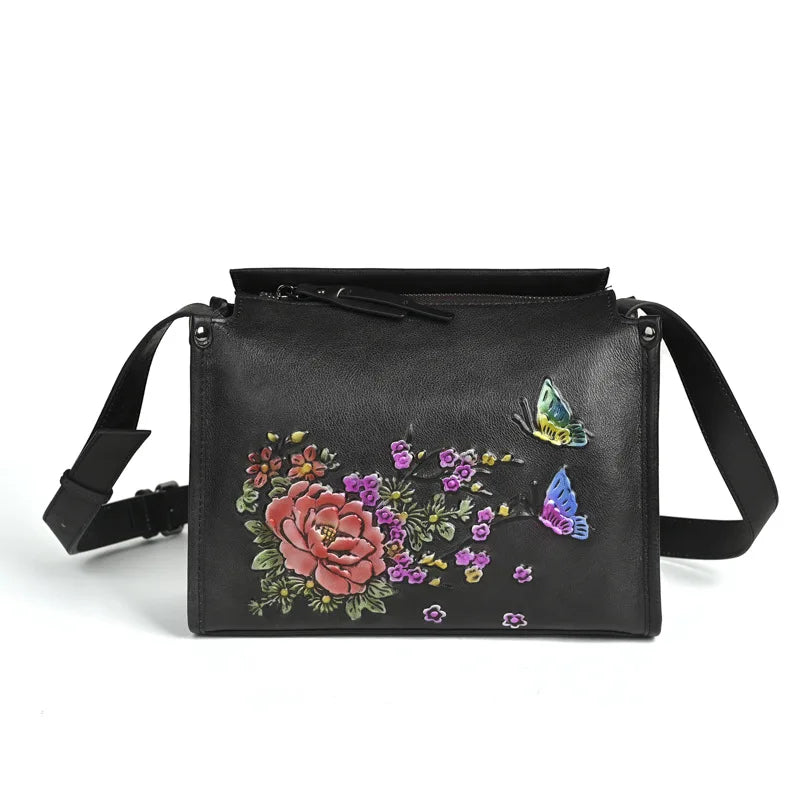 Crossbody Bag Ethnic Style Women Square Chinese-Style Single-Shoulder Bag