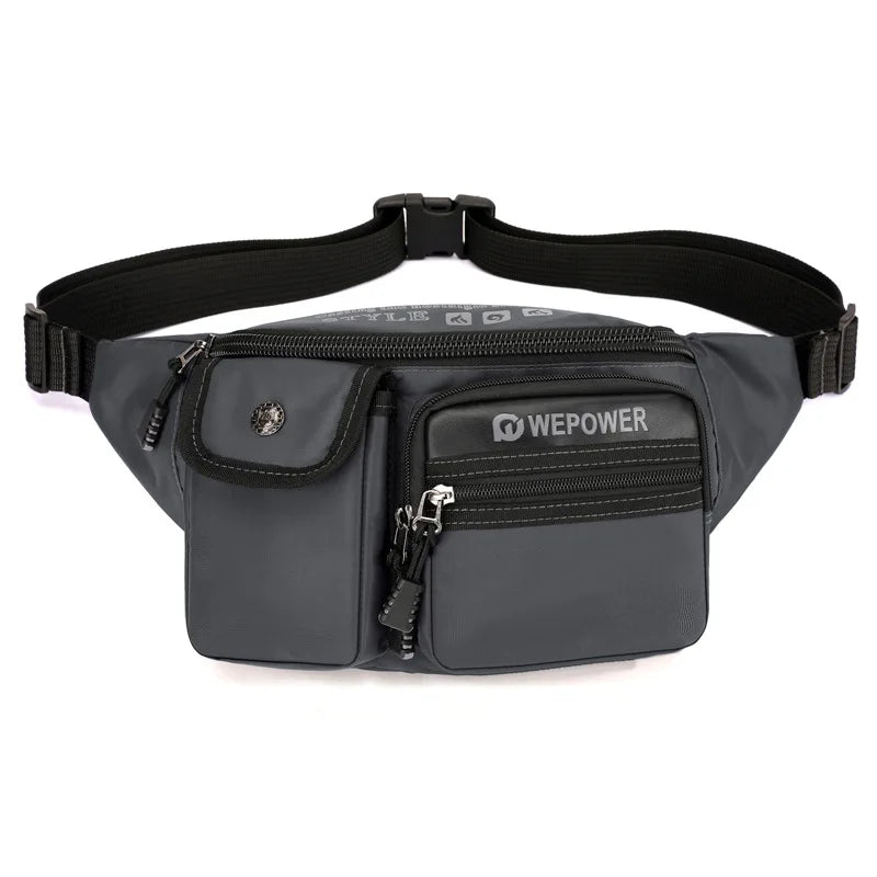 Men Function Wind Waist Bag Simple Light Cross-Body Shoulder Multi-Layer Outdoor Storage Chest