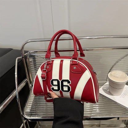 Retro Dome Handbag – Striped No. 96 Sporty Bag for Women