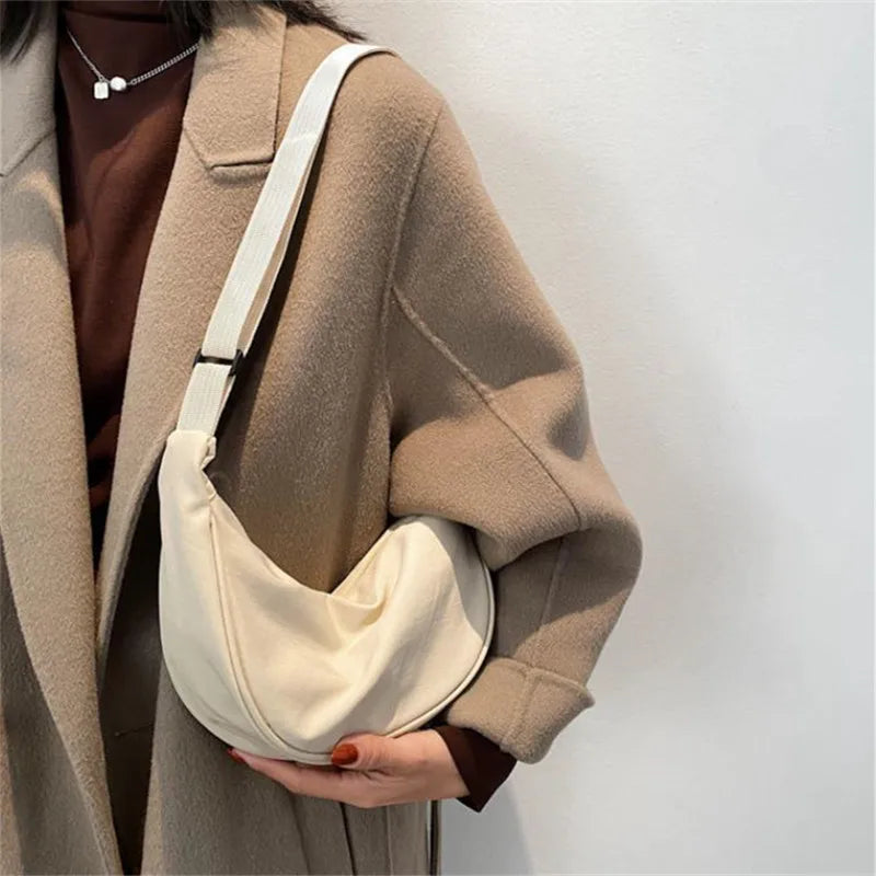 Half Moon Nylon Crossbody Bag – Women's Fanny Pack