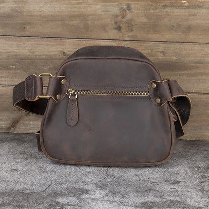 Crazy Horse Cowhide Men S Women Retro Crossbody Bag