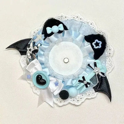 Bat Wing Lace Ita Bag Insert Board – Gothic Kawaii Badge Holder