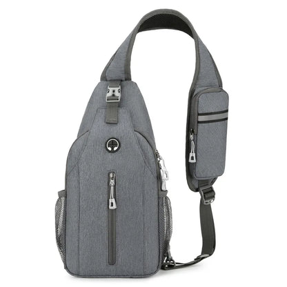 Men S Outdoor Shoulder Bag Casual Wear Resistant Scratch Anti Spill Crossbody