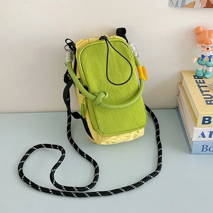 Nylon Phone Crossbody Bag – Women's Mini Sports Shoulder Bag