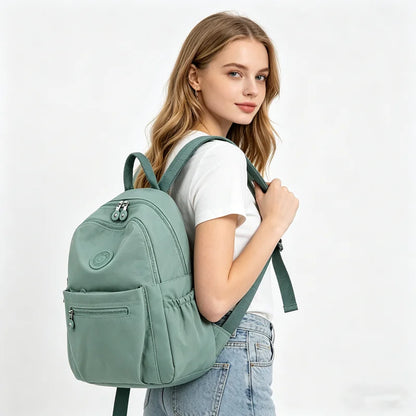Multi-Pocket Nylon Tote Bag Lightweight Nylon Backpack Women - Waterproof