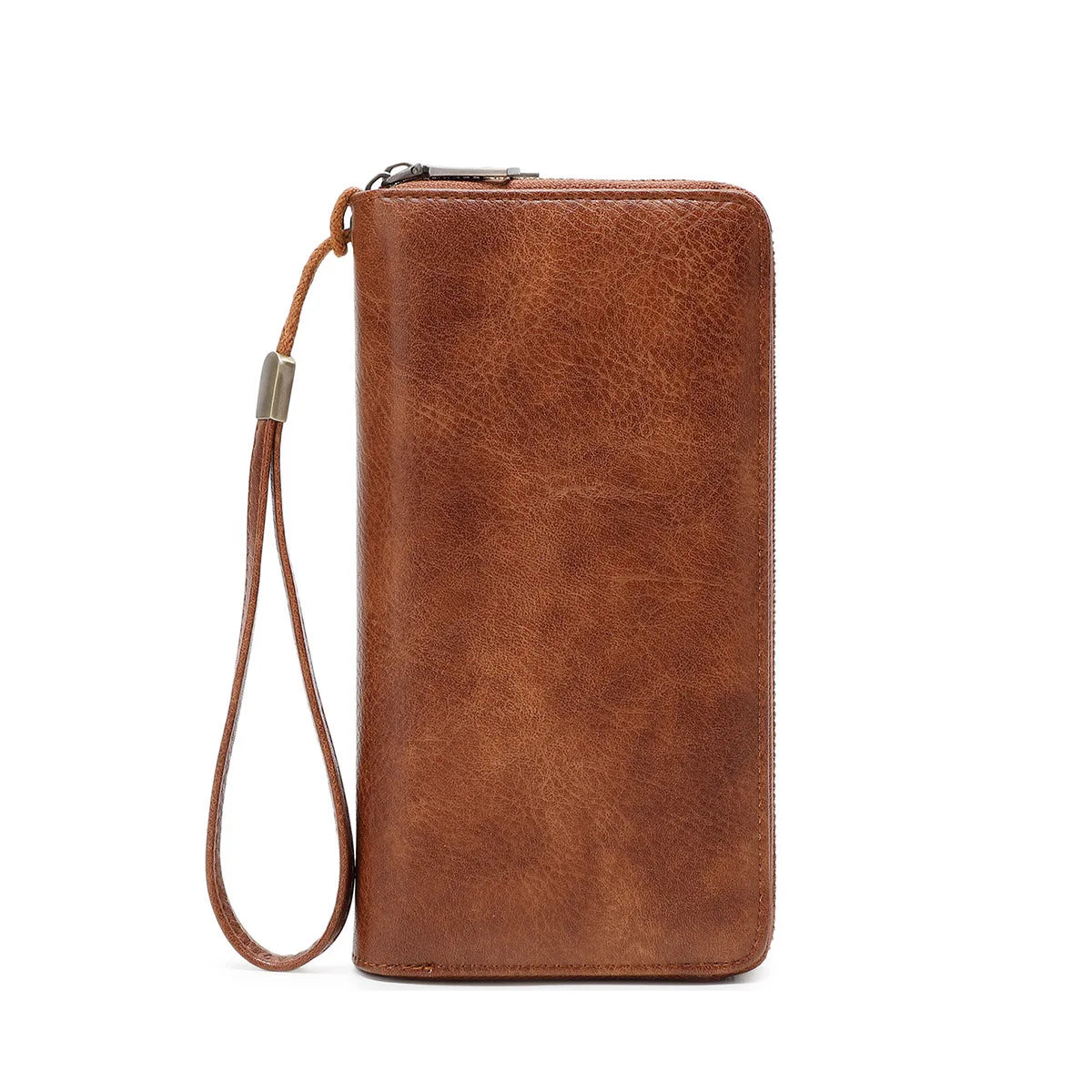 Rfid Men S Business Wallet Double Zipper Long Retro Large Capacity Women Hand