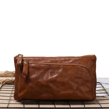 Retro Men S Genuine Leather Single-Shoulder Hand-Grabbed Cowhide Simple Crossbody Bag