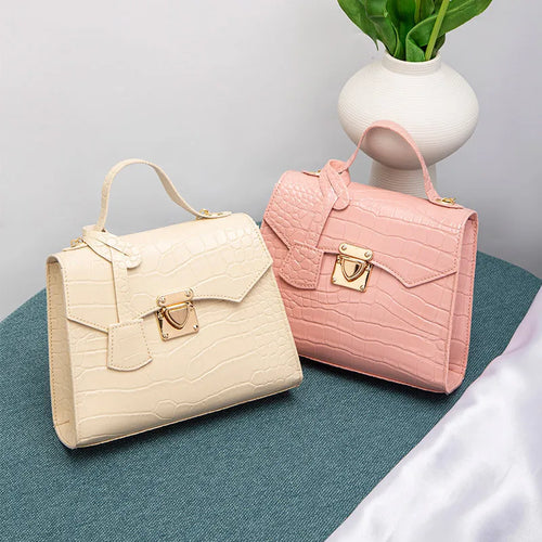 Crocodile-Embossed Mini Handbag – Women's Chic Crossbody Bag