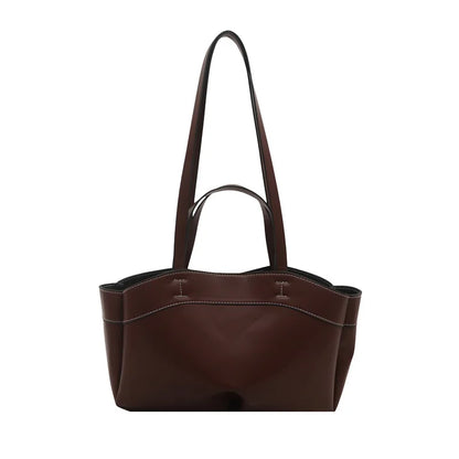 Soft Leather Tote Bag – Women's Single Shoulder Handbag