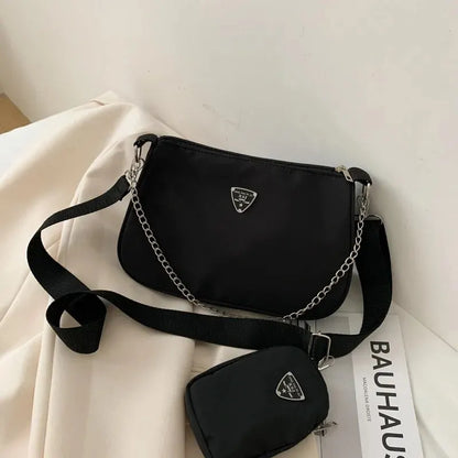 Nylon Crossbody Bag Women Portable Casual Underarm Students Cross Body