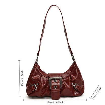 Spring Selling Maillard Style Retro Small Bag Spicy Girl Y2k Wasteland Vintage Leather Shoulder